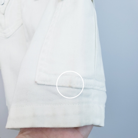 NWT Hudson Jeans Maternity Cargo Denim Skirt Off White Stretchy 27 - Picture 13 of 14